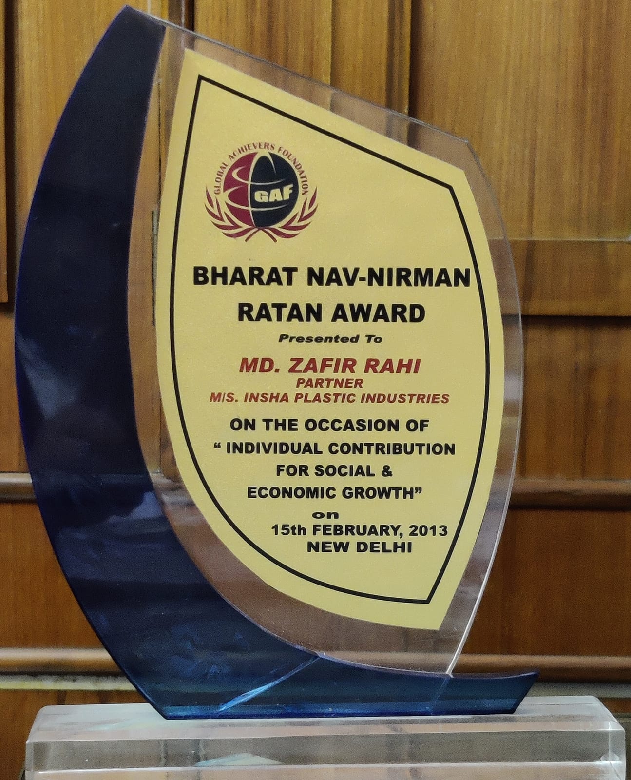 Bharat Nav-Nirman Ratan Award